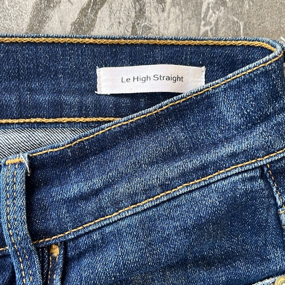 💙 Frame Le High Straight Cropped Jeans Straight Size 25 York - Picture 10 of 12